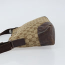 GUCCI GG Canvas Shoulder Bag Beige Silver 114273 Auth 157746-4