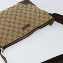 GUCCI GG Canvas Shoulder Bag Beige Silver 114273 Auth 157746-6