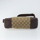 GUCCI GG Canvas Shoulder Bag Beige Silver 114273 Auth 157746-5