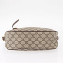 GUCCI GG Supreme Web Sherry Line Bag PVC Beige Gold 89 02 077 Auth 157750-10