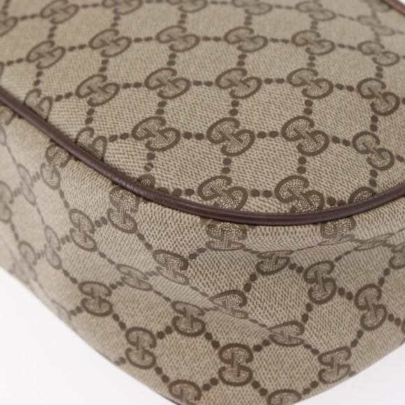 GUCCI GG Supreme Web Sherry Line Bag PVC Beige Gold 89 02 077 Auth 157750