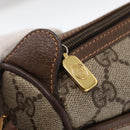 GUCCI GG Supreme Web Sherry Line Bag PVC Beige Gold 89 02 077 Auth 157750-15