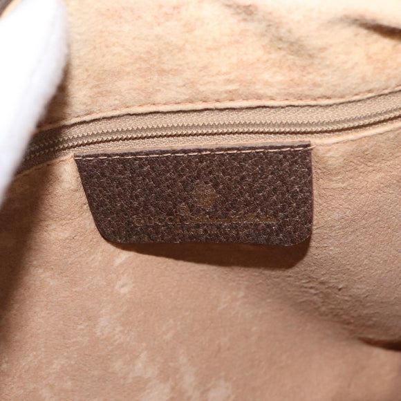 GUCCI GG Supreme Web Sherry Line Bag PVC Beige Gold 89 02 077 Auth 157750