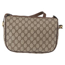 GUCCI GG Supreme Web Sherry Line Bag PVC Beige Gold 89 02 077 Auth 157750-3