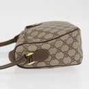 GUCCI GG Supreme Web Sherry Line Bag PVC Beige Gold 89 02 077 Auth 157750-5