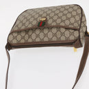 GUCCI GG Supreme Web Sherry Line Bag PVC Beige Gold 89 02 077 Auth 157750-6