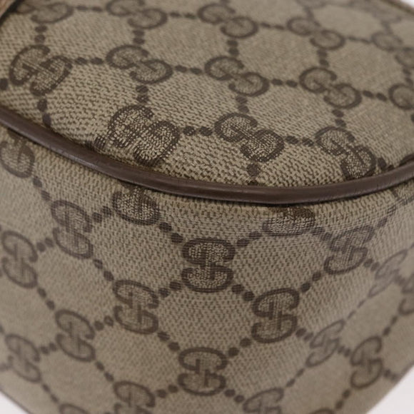 GUCCI GG Supreme Web Sherry Line Bag PVC Beige Gold 14 02 032 Auth 157751