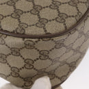 GUCCI GG Supreme Web Sherry Line Bag PVC Beige Gold 14 02 032 Auth 157751-13