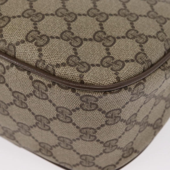 GUCCI GG Supreme Web Sherry Line Bag PVC Beige Gold 14 02 032 Auth 157751