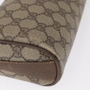 GUCCI GG Supreme Web Sherry Line Bag PVC Beige Gold 89 02 018 Auth 157752-11