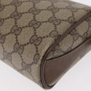 GUCCI GG Supreme Web Sherry Line Bag PVC Beige Gold 89 02 018 Auth 157752-12