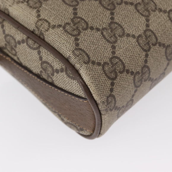 GUCCI GG Supreme Web Sherry Line Bag PVC Beige Gold 89 02 018 Auth 157752