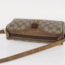 GUCCI GG Supreme Web Sherry Line Bag PVC Beige Gold 89 02 018 Auth 157752-6