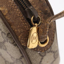 GUCCI GG Supreme Web Sherry Line Bag PVC Beige Gold 89 02 066 Auth 157753-10