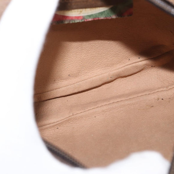 GUCCI GG Supreme Web Sherry Line Bag PVC Beige Gold 89 02 066 Auth 157753