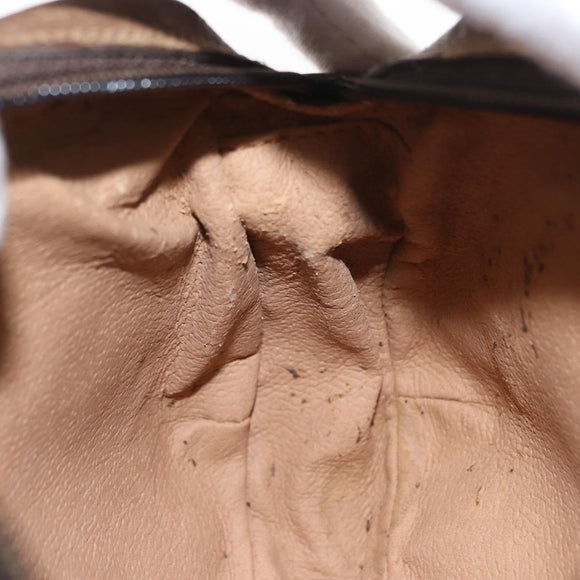 GUCCI GG Supreme Web Sherry Line Bag PVC Beige Gold 89 02 066 Auth 157753