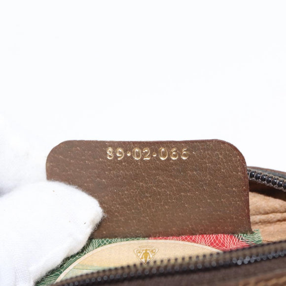 GUCCI GG Supreme Web Sherry Line Bag PVC Beige Gold 89 02 066 Auth 157753