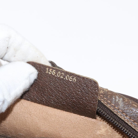 GUCCI GG Supreme Web Sherry Line Bag PVC Beige Gold 156 02 066 Auth 157754