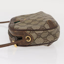 GUCCI GG Supreme Web Sherry Line Bag PVC Beige Gold 156 02 066 Auth 157754-5