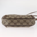 GUCCI GG Supreme Web Sherry Line Bag PVC Beige Gold 156 02 066 Auth 157754-9