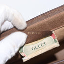 GUCCI GG Supreme Web Sherry Line Clutch Bag PVC Beige Red 89 01 032 Auth 157755-12