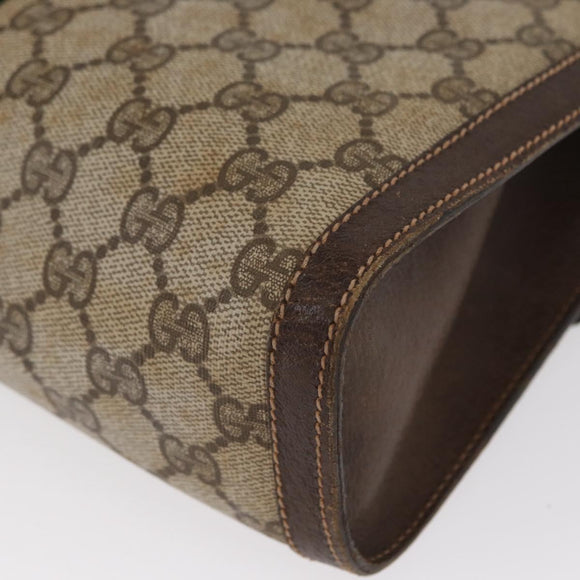 GUCCI GG Supreme Web Sherry Line Bag PVC Beige Red 67 014 3087 Auth 157756