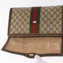 GUCCI GG Supreme Web Sherry Line Bag PVC Beige Red 67 014 3087 Auth 157756-13