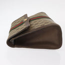 GUCCI GG Supreme Web Sherry Line Bag PVC Beige Red 67 014 3087 Auth 157756-5