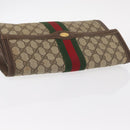 GUCCI GG Supreme Web Sherry Line Bag PVC Beige Red 67 014 3087 Auth 157756-6