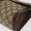 GUCCI GG Supreme Web Sherry Line Bag PVC Beige Red 67 014 3087 Auth 157756-9