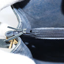 GUCCI GG Supreme Sherry Line Bag PVC Navy Gold Red 10 02 024 Auth 157757-19