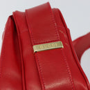 GUCCI Shoulder Bag Leather Red Gold Auth 157758-14