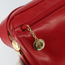 GUCCI Shoulder Bag Leather Red Gold Auth 157758-15