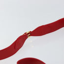 GUCCI Shoulder Bag Leather Red Gold Auth 157758-8
