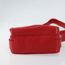 GUCCI Shoulder Bag Leather Red Gold Auth 157758-9