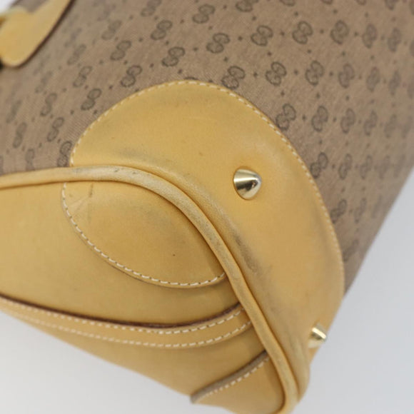 GUCCI Micro GG Supreme Hand Bag PVC Beige Gold 000 106 1325 Auth 157759