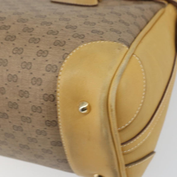 GUCCI Micro GG Supreme Hand Bag PVC Beige Gold 000 106 1325 Auth 157759