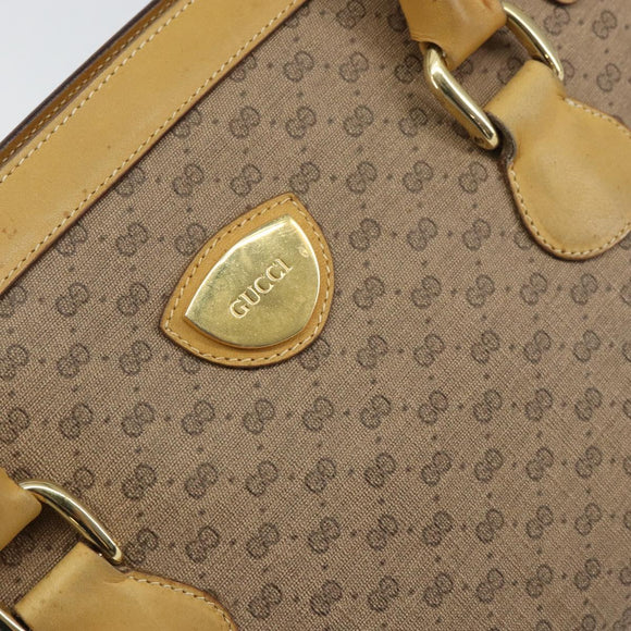 GUCCI Micro GG Supreme Hand Bag PVC Beige Gold 000 106 1325 Auth 157759