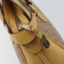 GUCCI Micro GG Supreme Hand Bag PVC Beige Gold 000 106 1325 Auth 157759-16