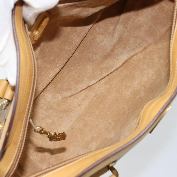 GUCCI Micro GG Supreme Hand Bag PVC Beige Gold 000 106 1325 Auth 157759