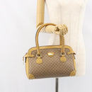 GUCCI Micro GG Supreme Hand Bag PVC Beige Gold 000 106 1325 Auth 157759-24