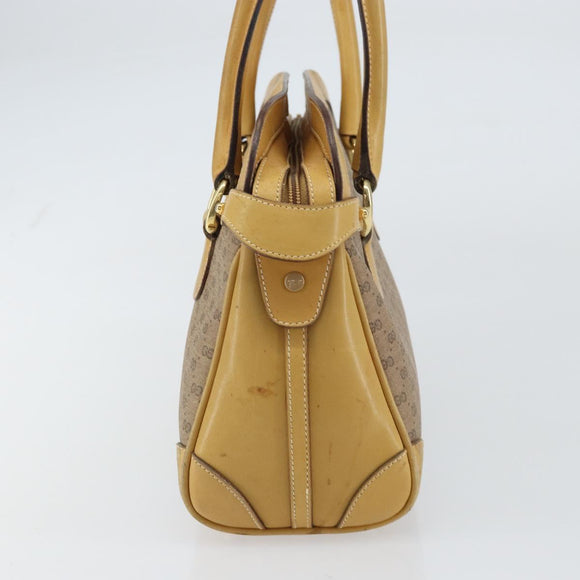 GUCCI Micro GG Supreme Hand Bag PVC Beige Gold 000 106 1325 Auth 157759