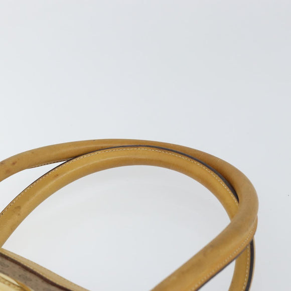 GUCCI Micro GG Supreme Hand Bag PVC Beige Gold 000 106 1325 Auth 157759