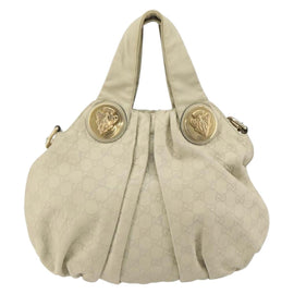 GUCCI GG Canvas Guccissima Histeria Hand Bag 2way Beige Gold 203486 Auth 157760 - 0