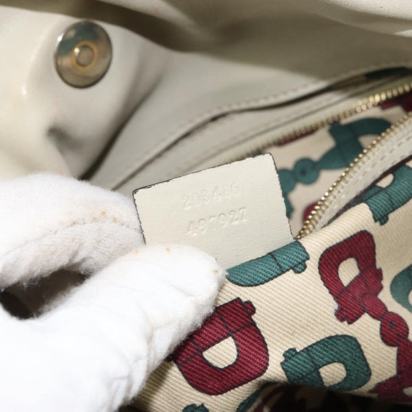 GUCCI GG Canvas Guccissima Histeria Hand Bag 2way Beige Gold 203486 Auth 157760