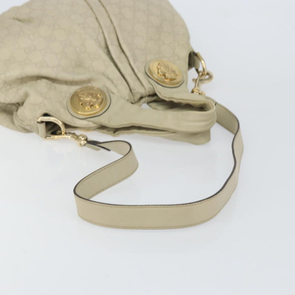 GUCCI GG Canvas Guccissima Histeria Hand Bag 2way Beige Gold 203486 Auth 157760