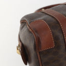 CELINE Macadam Canvas Hand Bag PVC Leather Brown Gold Auth 157761-14