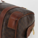 CELINE Macadam Canvas Hand Bag PVC Leather Brown Gold Auth 157761-15