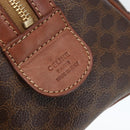 CELINE Macadam Canvas Hand Bag PVC Leather Brown Gold Auth 157761-12