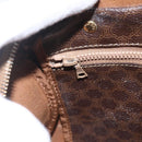 CELINE Macadam Canvas Hand Bag PVC Leather Brown Gold Auth 157761-18